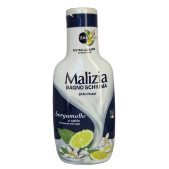 MALIZIA BAGNO SCHIUMA BERGAMOTTO E SALVIA - PŁYN DO KĄPIELI BERGAMOTKA & SZAŁWIA (1000 ml)